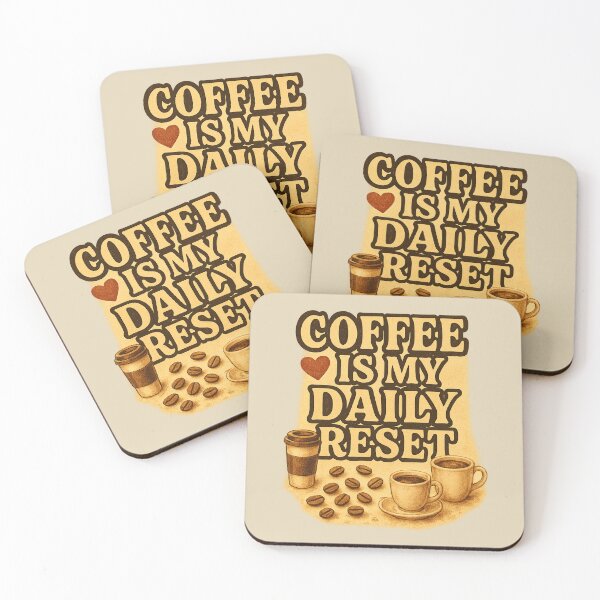 Item preview, Coffee Is My Daily Reset – Retro Coffee Lover Design designed and sold by Arc Designs C and M.