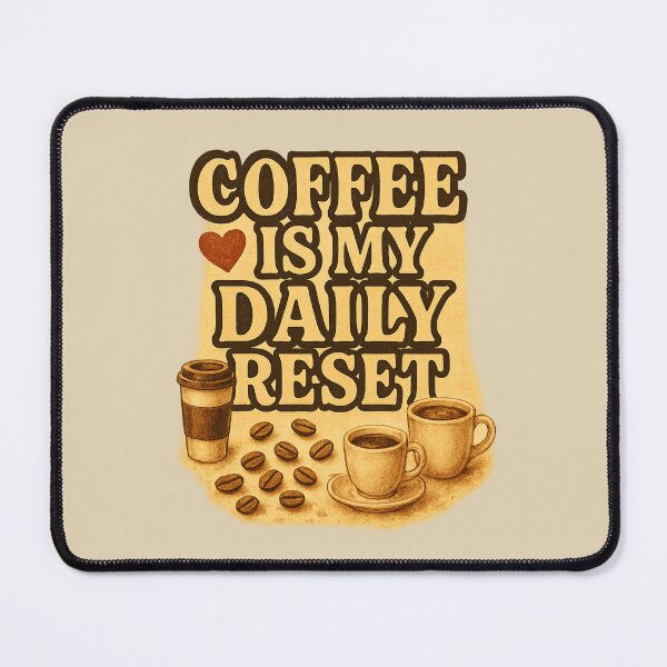 Item preview, Coffee Is My Daily Reset – Retro Coffee Lover Design designed and sold by Arc Designs C and M.