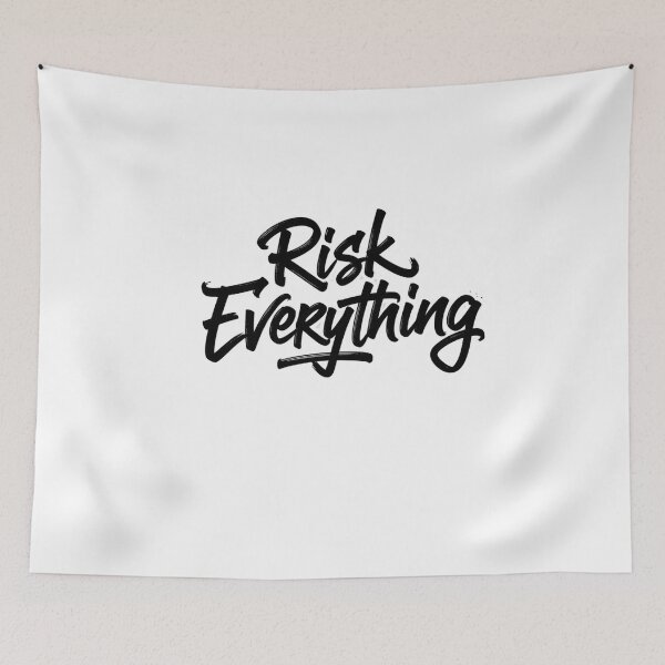 Item preview, Risk Everything – Expressive Graffiti Typography | Motivational Art designed and sold by Happyfreedom.