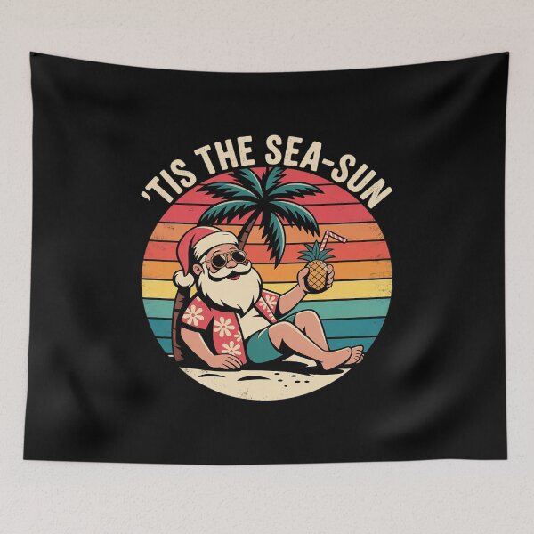 Item preview, Tis The Sea Sun Santa Beach Summer Christmas In July Summer designed and sold by RayArmstrong.