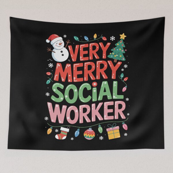 Item preview, Merry Social Worker Xmas Cool Christmas Social Worker designed and sold by savrmiller.