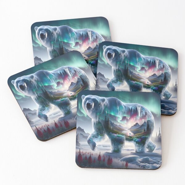 Item preview, Spirit of the North – Aurora Ice Bear Dreamscape designed and sold by Buttonquill.