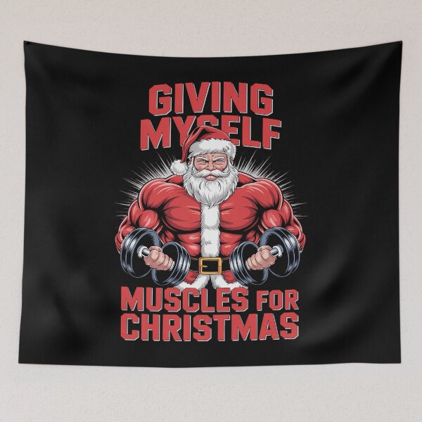 Item preview, Muscle Xmas weightlifting Santa Claus Christmas designed and sold by aidenpier.