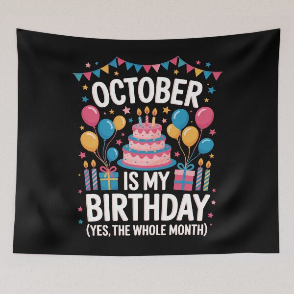 Item preview, October Is My Birthday Birthday Bday Party  designed and sold by aidenpier.