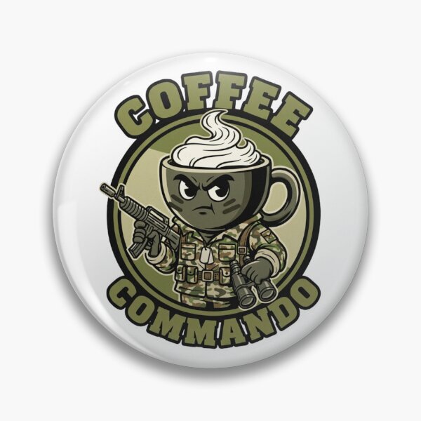 Item preview, Coffee commando funny coffee army designed and sold by RichTeeDesigns.
