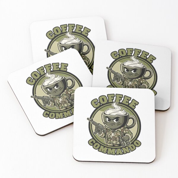 Item preview, Coffee commando funny coffee army designed and sold by RichTeeDesigns.