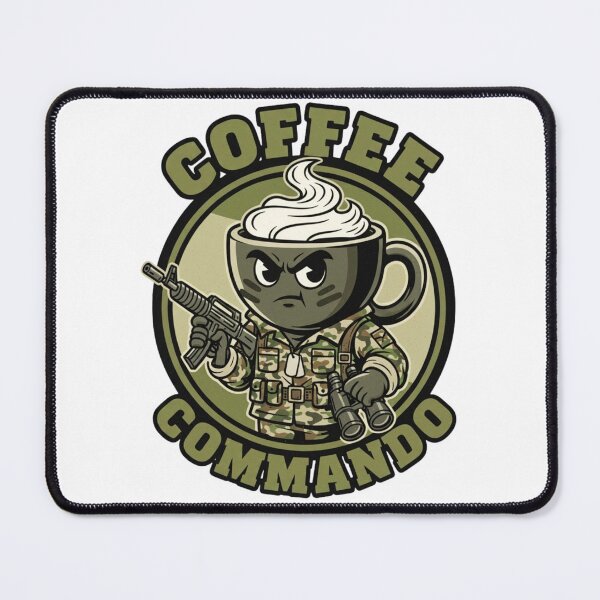 Item preview, Coffee commando funny coffee army designed and sold by RichTeeDesigns.