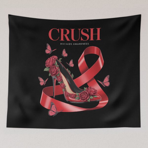 Item preview, Crush HIV AIDS Awareness Red Ribbon designed and sold by Moon-Ape.