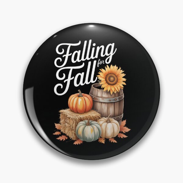 Item preview, Falling for Fall Autumn Pumpkin & Hay Bale designed and sold by Moon-Ape.