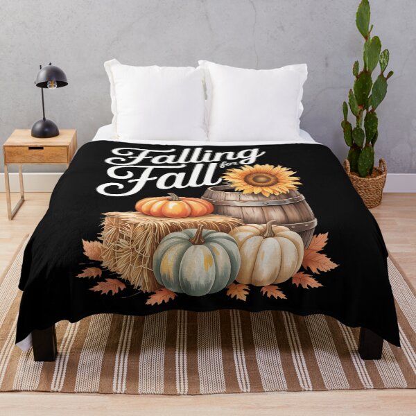 Item preview, Falling for Fall Autumn Pumpkin & Hay Bale designed and sold by Moon-Ape.
