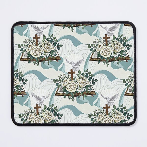 Item preview, Christian Bible, Cross, and White Dove Floral Design designed and sold by 3littlebears.