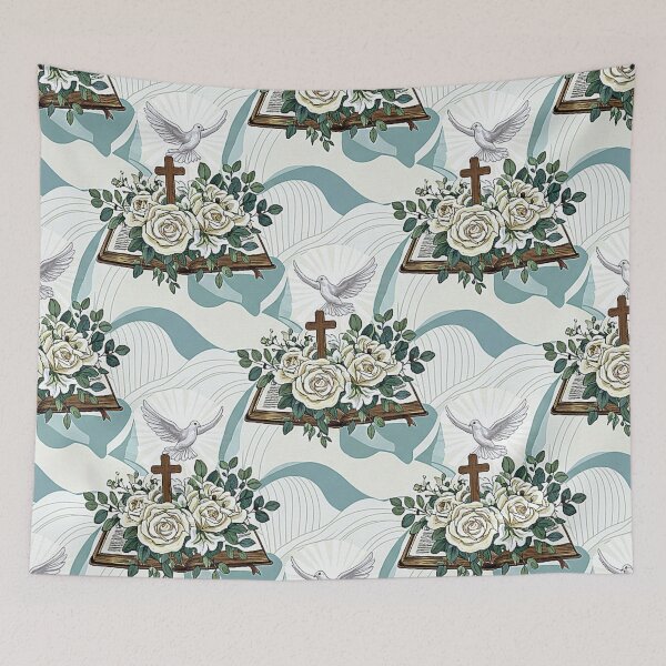 Item preview, Christian Bible, Cross, and White Dove Floral Design designed and sold by 3littlebears.