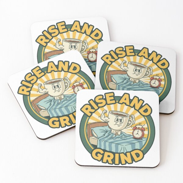 Item preview, Rise and grind funny coffee pun designed and sold by RichTeeDesigns.