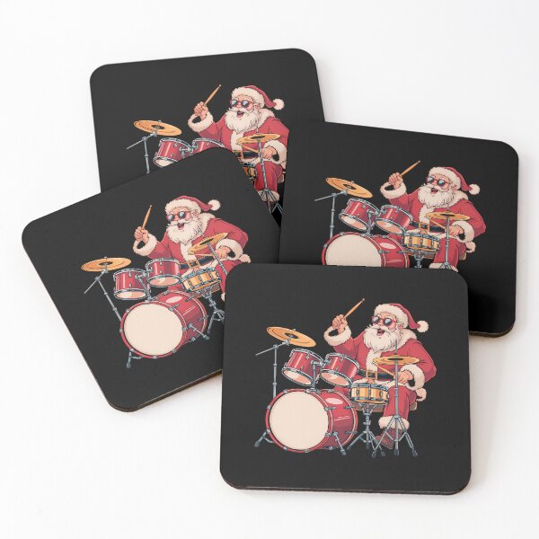 Item preview, Santa Claus Drummer Xmas designed and sold by tearbytea.