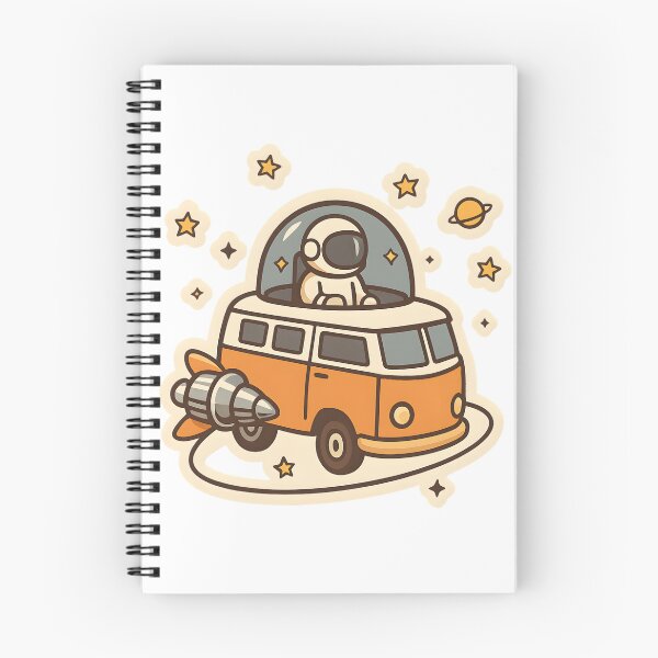 Item preview, Retro-Futurist Space Camper Van & Astronaut designed and sold by MisterHelmut.