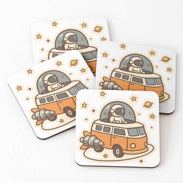 Item preview, Retro-Futurist Space Camper Van & Astronaut designed and sold by MisterHelmut.