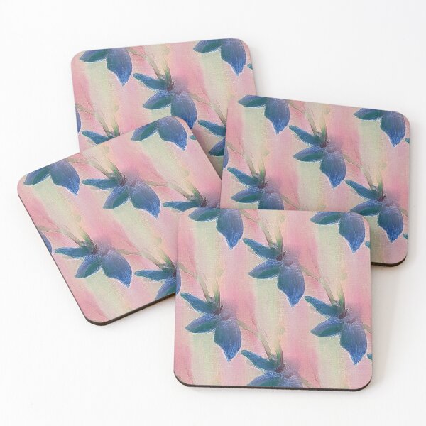 Item preview, Soft Sun Orchid Painterly Pattern in Blue designed and sold by Artistestella.