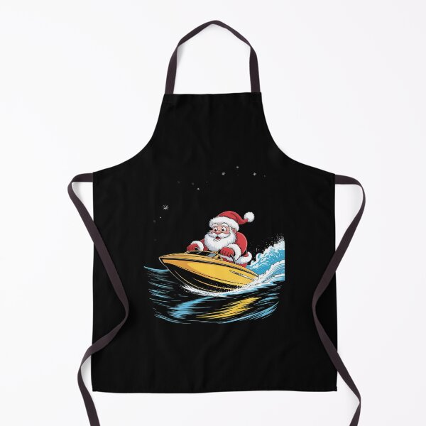 Item preview, Santa Claus Motorboat Christmas Boating Boat designed and sold by tearbytea.