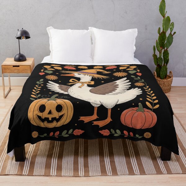 Item preview, Boho Floral Silly Goose Fall Halloween Pumpkin Patch designed and sold by Vastingan.