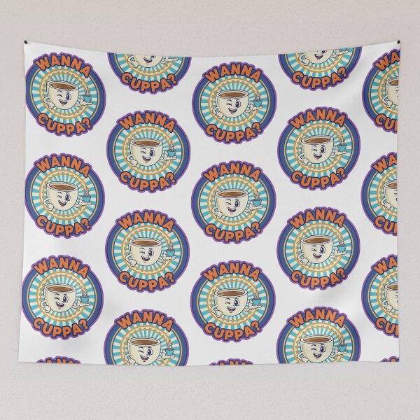 Item preview, Wanna cuppa? funny coffee tea designed and sold by RichTeeDesigns.