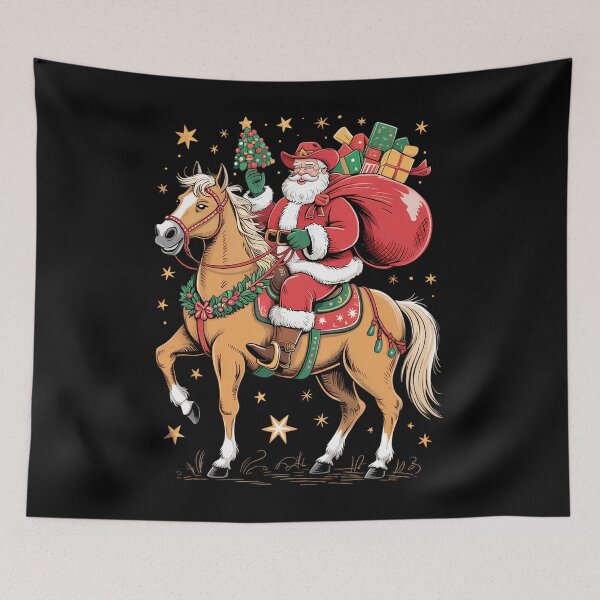 Item preview, Santa Cowboy Western Christmas Holiday Xmas Family designed and sold by tearbytea.