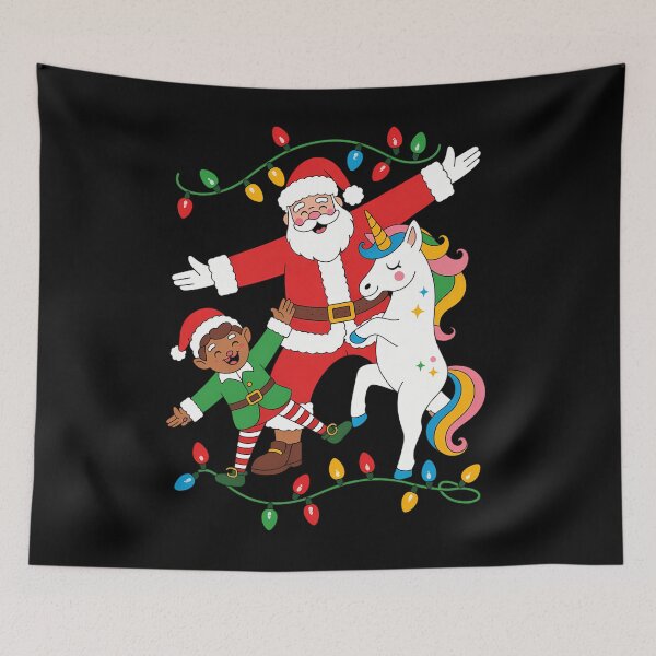 Item preview, Santa Elf Unicorn Christmas Xmas designed and sold by tearbytea.