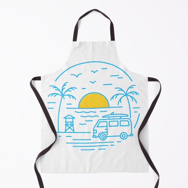 Item preview, Surf Van at Sunset - Minimalist Tropical Line Art designed and sold by MisterHelmut.