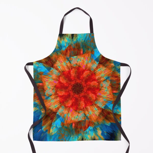 Item preview, Solar Flare Bloom – Fiery Red and Blue Abstract Flower designed and sold by JWJ Photographs.