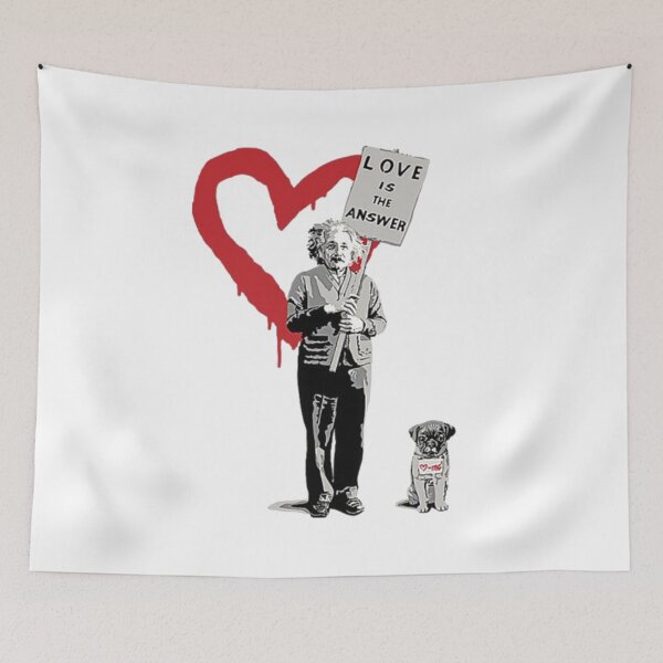 Item preview, BANKSY Einstein Love is the Answer designed and sold by MorgaAllen.