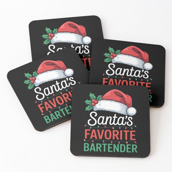 Item preview, Santa_s Favorite Bartender Christmas Santa Claus tree designed and sold by tearbytea.