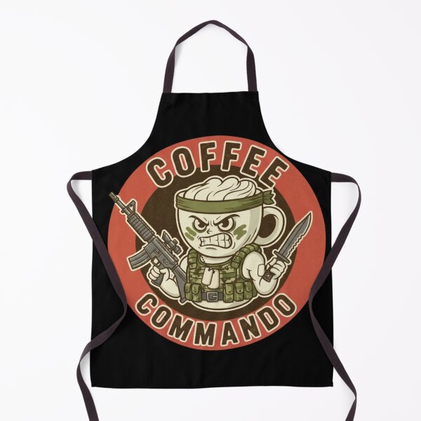 Item preview, Coffee commando funny army coffee pun designed and sold by RichTeeDesigns.