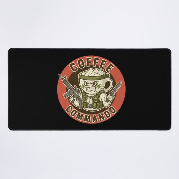 Item preview, Coffee commando funny army coffee pun designed and sold by RichTeeDesigns.