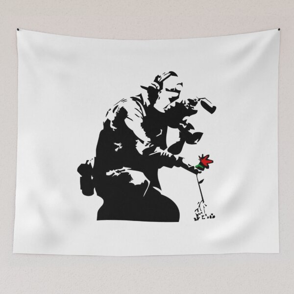 Item preview, Banksy Flower Photographer designed and sold by MorgaAllen.