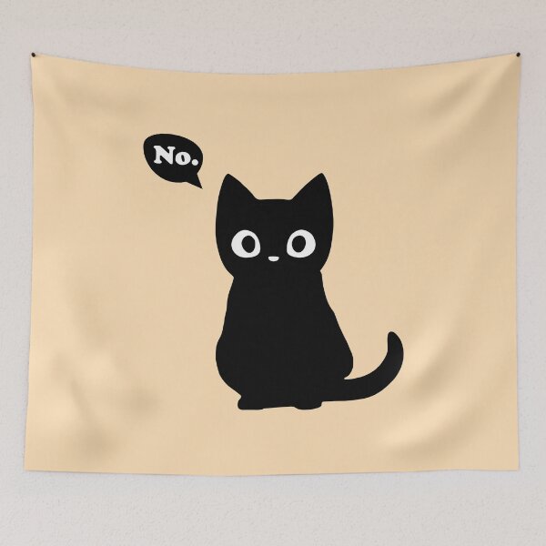 Item preview, Black Cat Say No designed and sold by kafferahelma.