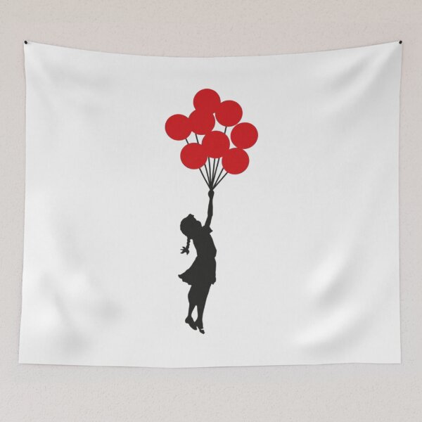 Item preview, Banksy girl balloon designed and sold by MorgaAllen.