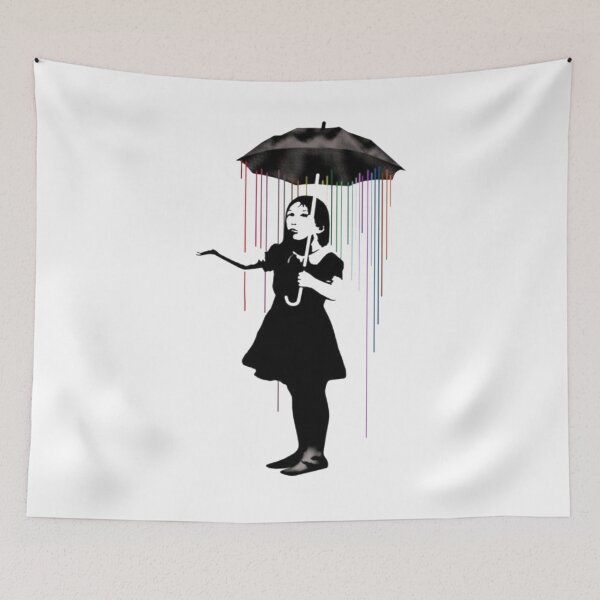 Item preview, Banksy Girl With Umbrella designed and sold by MorgaAllen.