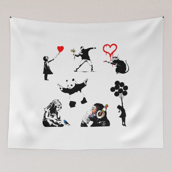 Item preview, Banksy graffiti collection designed and sold by MorgaAllen.