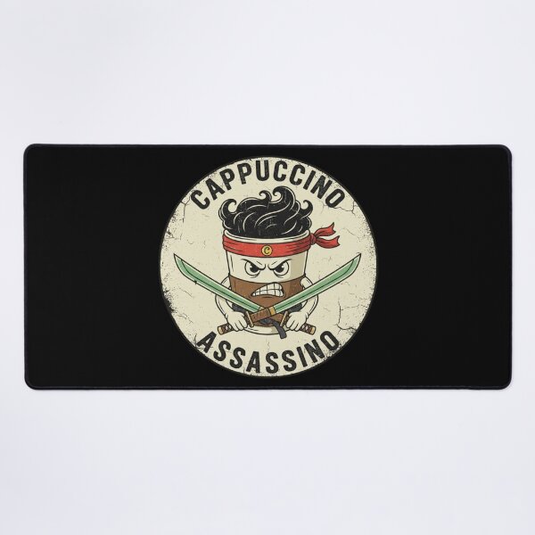 Item preview, Cappuccino assassino coffee pun designed and sold by RichTeeDesigns.