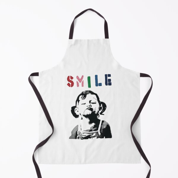 Item preview, Banksy graffiti Quote SMILE with girl not smiling Girl Power resistance HD HIGH QUALITY ONLINE STORE designed and sold by MorgaAllen.