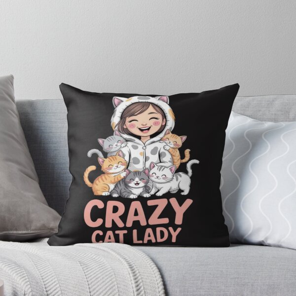 Item preview, Crazy Cat Lady Girl Surrounded By Cute Cats Mother designed and sold by Ikwalima.