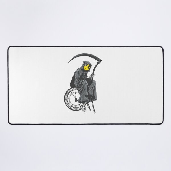 Item preview, banksy grim reaper clock designed and sold by MorgaAllen.