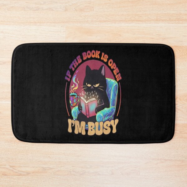 Item preview, If The Book Is Open I'm Busy Cat Reading Illustration designed and sold by creativerooney.