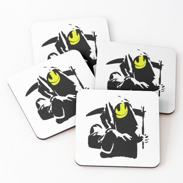Item preview, Banksy Happy Smiling Grim Reaper! designed and sold by MorgaAllen.