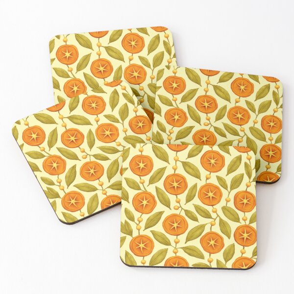 Item preview, Persimmon and Olive Leaves Hoshigaki Garland Autumn Pattern  designed and sold by scicilysimonee.
