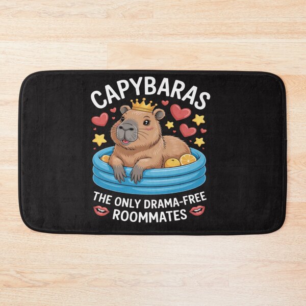 Item preview, Drama-free Roommates Capybara Animal Rodent Lover Capybaras designed and sold by Ikwalima.