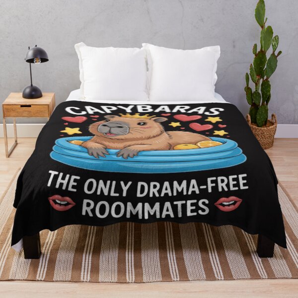 Item preview, Drama-free Roommates Capybara Animal Rodent Lover Capybaras designed and sold by Ikwalima.