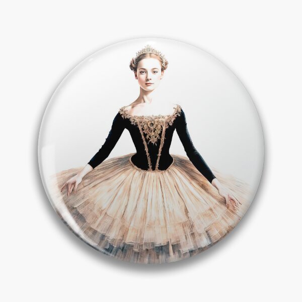 Item preview, Portrait of a Ballerina in Romantic Tutu and Crown designed and sold by LanaGustavsson.