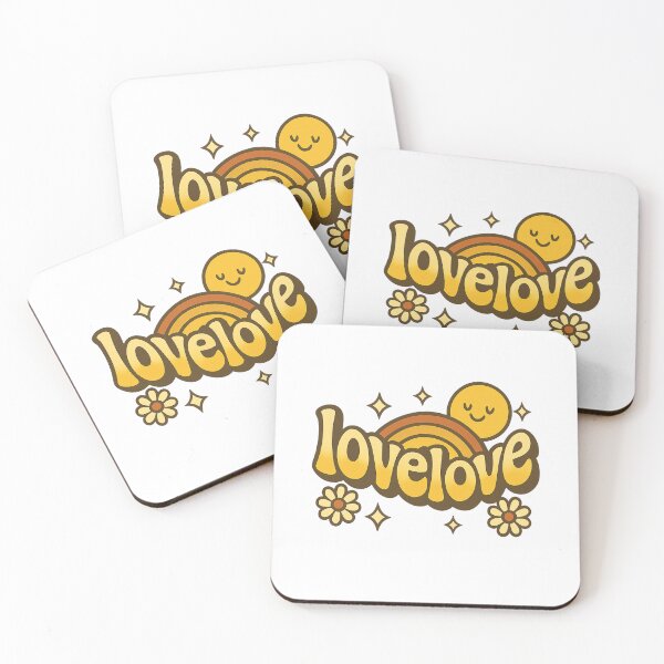 Item preview, Lovelove Groovy Retro Rainbow Bubbly Lettering Sticker Tee designed and sold by GeniePixel.