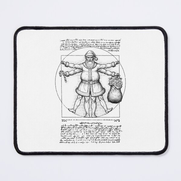 Item preview, Funny Santa Vitruvian Man Leonardo Da Vinci Father Christmas designed and sold by GrandeDuc.