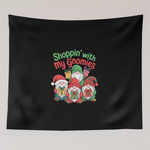 Item preview, Friday Gnomes Shopping Squad Black Family Christmas Gnomies designed and sold by KarstenNoanra.